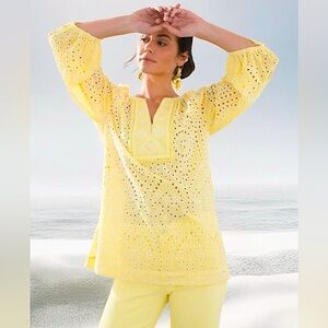 Embroidered Eyelet Tunic